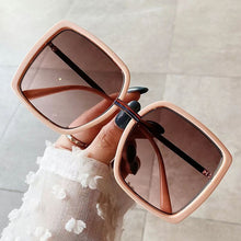 Load image into Gallery viewer, Unique Green Red Stripe Square Sunglasses For Women  Brand Single Bridge Sun Glasses Female Oversized Green Pink Shades