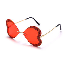 Load image into Gallery viewer, Unique Heart Rimless Sunglasses Women  Brand Designer Glasses Shiny Diamond Eyewear Rhinestone Sunglasses Men UV400 Shades
