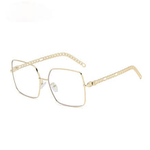Load image into Gallery viewer, Unique Hollow Chain Frame Sunglasses For Women 2023 Alloy Square Sun Glasses Gradient Uv400 Eyewear Female Shades
