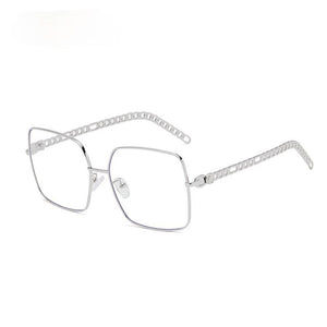 Unique Hollow Chain Frame Sunglasses For Women 2023 Alloy Square Sun Glasses Gradient Uv400 Eyewear Female Shades