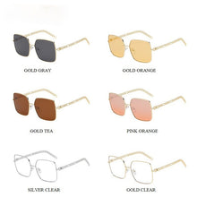 Load image into Gallery viewer, Unique Hollow Chain Frame Sunglasses For Women 2023 Alloy Square Sun Glasses Gradient Uv400 Eyewear Female Shades