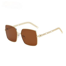 Load image into Gallery viewer, Unique Hollow Chain Frame Sunglasses For Women 2023 Alloy Square Sun Glasses Gradient Uv400 Eyewear Female Shades