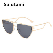 Carica l&#39;immagine nel visualizzatore di Gallery, Unique Irregular Hollow Square Sunglasses For Women  Brand Double Bridge Black Brown Sun Glasses Female Uv400 Shades Men