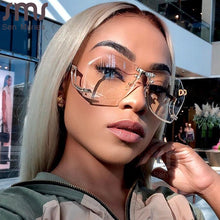 Load image into Gallery viewer, Unique Irregular Sunglasses Women Oversized Rimless Sun Glasses Ladies Brand Designer UV400 Gradient Shades Eyewear