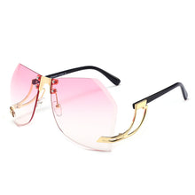 Load image into Gallery viewer, Unique Irregular Sunglasses Women Oversized Rimless Sun Glasses Ladies Brand Designer UV400 Gradient Shades Eyewear