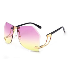 Load image into Gallery viewer, Unique Irregular Sunglasses Women Oversized Rimless Sun Glasses Ladies Brand Designer UV400 Gradient Shades Eyewear