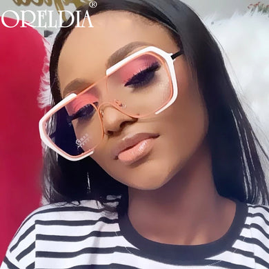 Unique Light Purple Yellow Glasses Frame Female Retro Alloy Gradient Sunglasses Elegant Female Glasses Can Wear Myopia Glasses