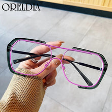 Load image into Gallery viewer, Unique Light Purple Yellow Glasses Frame Female Retro Alloy Gradient Sunglasses Elegant Female Glasses Can Wear Myopia Glasses