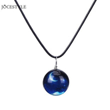Carica l&#39;immagine nel visualizzatore di Gallery, Unique Luminous Universe Glow Pendant Necklace Luminous in the Dark Ball Pendant Necklace Gift Unisex