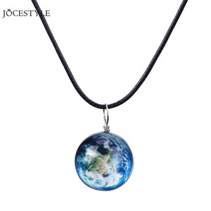 Unique Luminous Universe Glow Pendant Necklace Luminous in the Dark Ball Pendant Necklace Gift Unisex