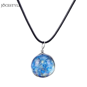 Unique Luminous Universe Glow Pendant Necklace Luminous in the Dark Ball Pendant Necklace Gift Unisex