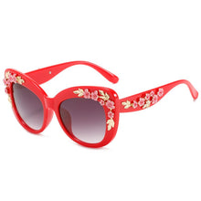 Load image into Gallery viewer, Unique  Flower Sunglasses Women Vintage Cat Eye Sun Glasses UV400 Shades Retro Square Goggles Eyewear Gafas De Sol