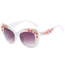 Load image into Gallery viewer, Unique  Flower Sunglasses Women Vintage Cat Eye Sun Glasses UV400 Shades Retro Square Goggles Eyewear Gafas De Sol