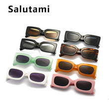 Carica l&#39;immagine nel visualizzatore di Gallery, Unique Orange Square Sunglasses For Women  Brand Elegant Gradient Uv400 Sun Glasses Men Hip Hop Black Green Eyewear