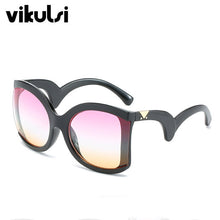 Load image into Gallery viewer, Unique Oversized Woman Sunglasses Black Rice Square Glasses Big Frame Sunglasses Vintage Retro Glasses oculos feminino