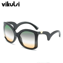 Load image into Gallery viewer, Unique Oversized Woman Sunglasses Black Rice Square Glasses Big Frame Sunglasses Vintage Retro Glasses oculos feminino