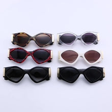 Load image into Gallery viewer, Unique Polygon Cat Eye Sunglasses For Women  Brand Wide Frame Gradient Sun Glasses Female Shades Eyewear