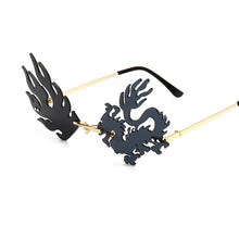 Carica l&#39;immagine nel visualizzatore di Gallery, Unique Rimless Dragon Phoenix Shape Glasses Party Funny Sunglasses Frameless Colorful Sun Glasses Men Cool Shades