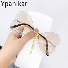Load image into Gallery viewer, Unique Rimless Heart Eyewear Female Sunglasses Frameless Sun Glasses Ladies Eyepiece Women Sunshade Butterfly Eyeglasses Oculos