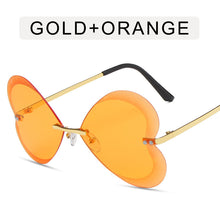 Load image into Gallery viewer, Unique Rimless Heart Eyewear Female Sunglasses Frameless Sun Glasses Ladies Eyepiece Women Sunshade Butterfly Eyeglasses Oculos