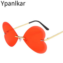 Load image into Gallery viewer, Unique Rimless Heart Eyewear Female Sunglasses Frameless Sun Glasses Ladies Eyepiece Women Sunshade Butterfly Eyeglasses Oculos