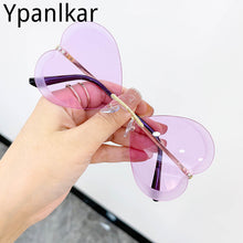 Load image into Gallery viewer, Unique Rimless Heart Eyewear Female Sunglasses Frameless Sun Glasses Ladies Eyepiece Women Sunshade Butterfly Eyeglasses Oculos