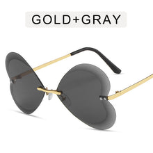 Load image into Gallery viewer, Unique Rimless Heart Eyewear Female Sunglasses Frameless Sun Glasses Ladies Eyepiece Women Sunshade Butterfly Eyeglasses Oculos