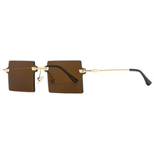Carica l'immagine nel visualizzatore di Gallery, Unique Rimless Small Square Sunglasses For Women Vintage Alloy Gradient Sun Glasses Men Punk Ultralight Eyewear Uv400 Black