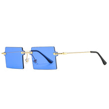 Carica l'immagine nel visualizzatore di Gallery, Unique Rimless Small Square Sunglasses For Women Vintage Alloy Gradient Sun Glasses Men Punk Ultralight Eyewear Uv400 Black
