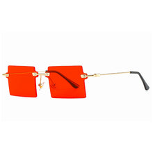 Carica l'immagine nel visualizzatore di Gallery, Unique Rimless Small Square Sunglasses For Women Vintage Alloy Gradient Sun Glasses Men Punk Ultralight Eyewear Uv400 Black