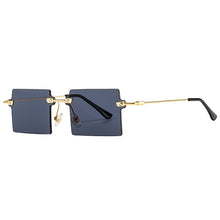 Carica l'immagine nel visualizzatore di Gallery, Unique Rimless Small Square Sunglasses For Women Vintage Alloy Gradient Sun Glasses Men Punk Ultralight Eyewear Uv400 Black