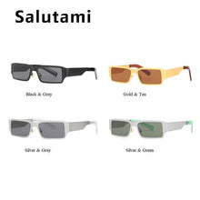 Load image into Gallery viewer, Unique Stainless Steel Small Square Hip Hop Sunglasses For Women Vintage Gradient Cool Sun Glasses Men Retro Punk Silver Eyewear