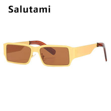 Load image into Gallery viewer, Unique Stainless Steel Small Square Hip Hop Sunglasses For Women Vintage Gradient Cool Sun Glasses Men Retro Punk Silver Eyewear
