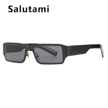 Load image into Gallery viewer, Unique Stainless Steel Small Square Hip Hop Sunglasses For Women Vintage Gradient Cool Sun Glasses Men Retro Punk Silver Eyewear