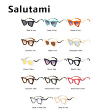 Load image into Gallery viewer, Unique Triangle Cat's Eye Eyeglasses For Women Vintage Leopard Print Sunglasses Female Alloy Sun Glasses Beige Shades Clear Lens