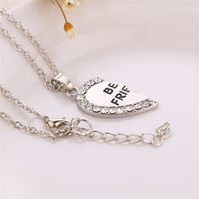 Load image into Gallery viewer, Unisex 2 Pcs BFF Necklace Women Crystal Heart Pendant Best Friend Letter Necklace Fashion Couple Necklace Men Friendship Jewelry
