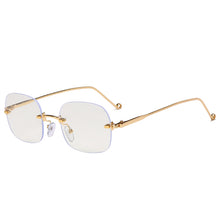 Carica l'immagine nel visualizzatore di Gallery, Occhiali da computer unisex anti raggi blu occhiali da gioco quadrati senza montatura vintage da uomo occhiali anti-affaticamento degli occhi con blocco della luce 