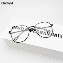 Load image into Gallery viewer, Unisex Big Round Frame Glasses Metal Eyeglasses Women Men Retro Optical Glasses Flat Mirror Eyewear
