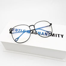 Load image into Gallery viewer, Unisex Big Round Frame Glasses Metal Eyeglasses Women Men Retro Optical Glasses Flat Mirror Eyewear