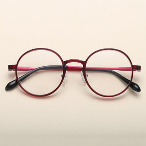 Unisex Excellent Ultem Round Glasses Frames Women Men Clear Lens Trendy Spectacles Casual Vintage Eyeglasses Frames