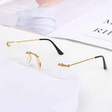 Load image into Gallery viewer, Unisex Frameless Reading Glasses Anti Blue Light Presbyopia Eyeglasses Far Sight Bifocal Spectacle Hyperopia Diopter Eyewear