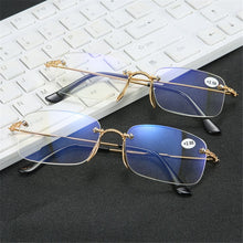 Load image into Gallery viewer, Unisex Frameless Reading Glasses Anti Blue Light Presbyopia Eyeglasses Far Sight Bifocal Spectacle Hyperopia Diopter Eyewear