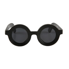 Load image into Gallery viewer, Unisex Funny Hip Hop Big Large Huge Wide Round Thick Frame Concave Surface Black Buffalo Horn Polarized Sunglasses for Men Women