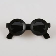 Load image into Gallery viewer, Unisex Funny Hip Hop Big Large Huge Wide Round Thick Frame Concave Surface Black Buffalo Horn Polarized Sunglasses for Men Women