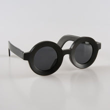 Load image into Gallery viewer, Unisex Funny Hip Hop Big Large Huge Wide Round Thick Frame Concave Surface Black Buffalo Horn Polarized Sunglasses for Men Women
