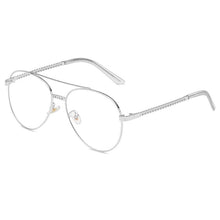 Load image into Gallery viewer, Unisex Golden Chain Pilot Eyeglasses Frame Clear Lens Spectacles Retro Classic Aviation Metal Glasses Frame for Men and Women