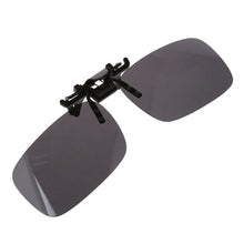 Load image into Gallery viewer, Unisex Gray Lens Rectangle Flip Up Driving Sunglasses Clip On Polarized Glasses