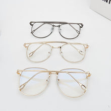 Load image into Gallery viewer, Unisex Metal Big Round Frame Retro Glasses Eyeglasses Flat Mirror Eyewear Optical Glasses