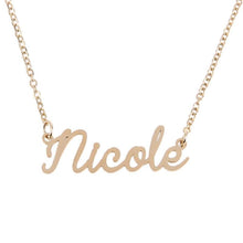 Load image into Gallery viewer, Unisex Name Necklace Titanium Steel Personalized Necklaces For Gift Pendant Choker Name Collar Chain Nameplate Pendant Necklace