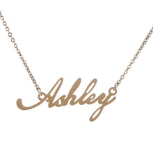 Load image into Gallery viewer, Unisex Name Necklace Titanium Steel Personalized Necklaces For Gift Pendant Choker Name Collar Chain Nameplate Pendant Necklace